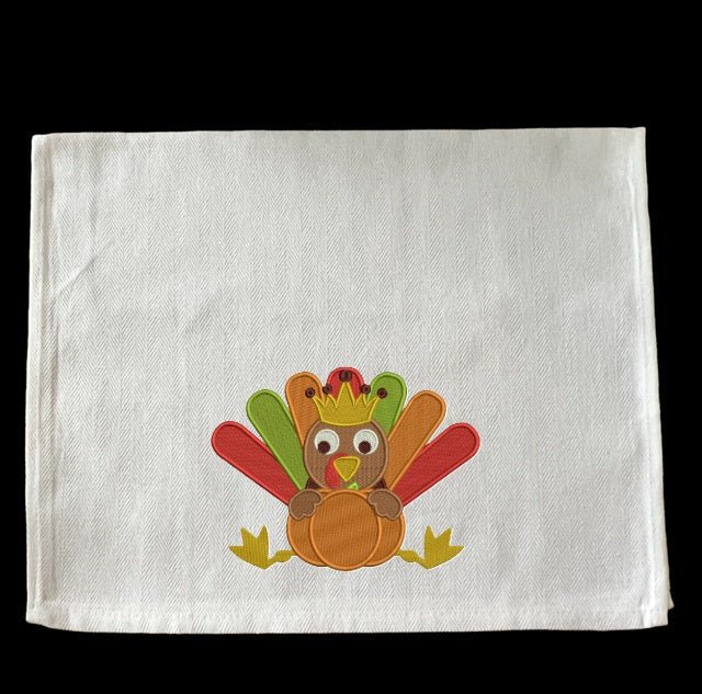 Embroidered King Turkey - Palm Tree Stitching & Design