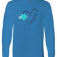 Embroidered Mom in Blue Heart