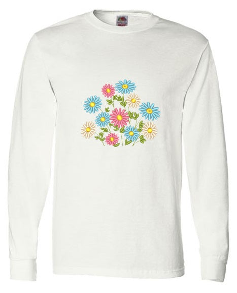 Embroidered Spring Flowers