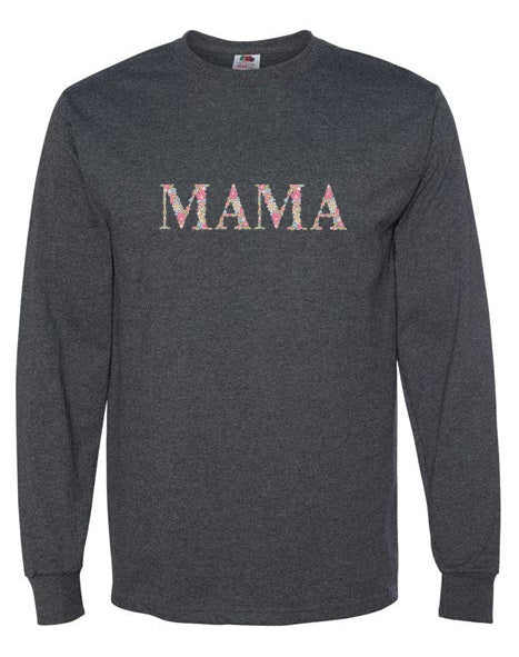 Embroidered Mama Floral Pink