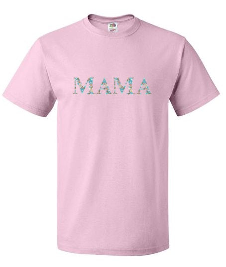 Embroidered Mama Floral Blue