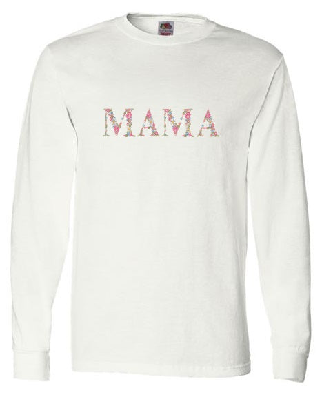 Embroidered Mama Floral Pink