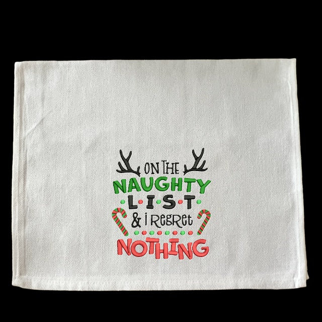 Embroidered Santa's Naughty List