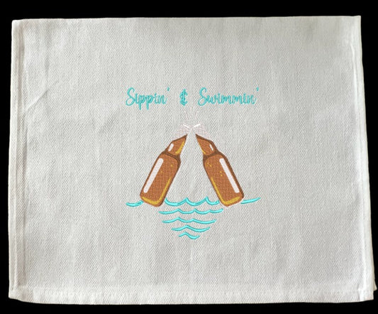 Embroidered Sippin' & Swimmin'