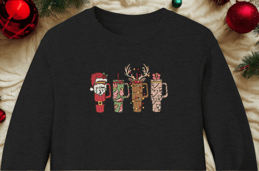 Christmas to-go cups - Palm Tree Stitching & Design