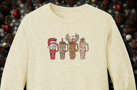 Christmas to-go cups - Palm Tree Stitching & Design