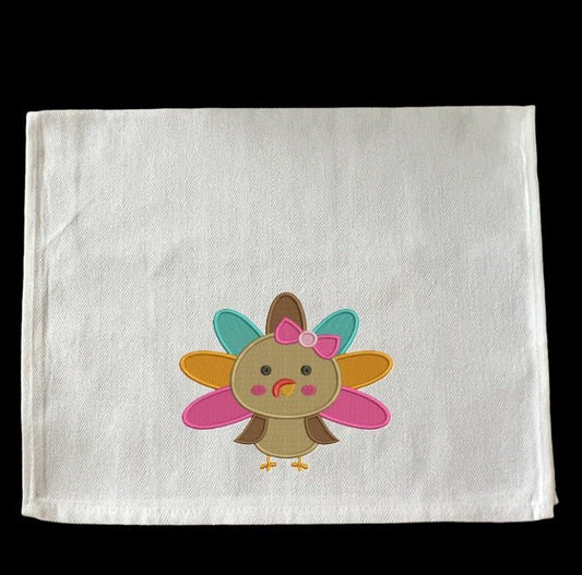 Embroidered Baby Turkey - Palm Tree Stitching & Design