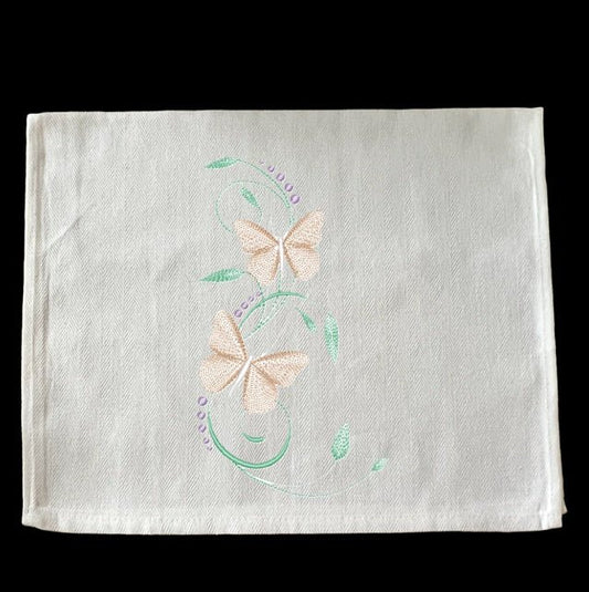 Embroidered Butterflys on Branches - Palm Tree Stitching & Design