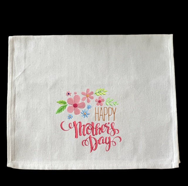 Embroidered Happy Mother's Day - Palm Tree Stitching & Design