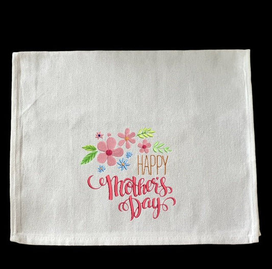 Embroidered Happy Mother's Day - Palm Tree Stitching & Design