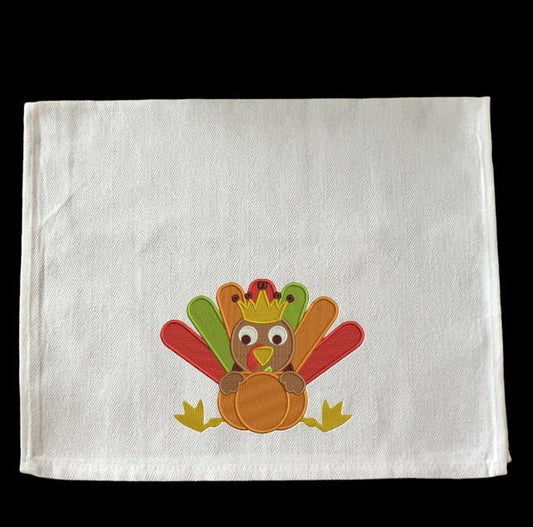 Embroidered King Turkey - Palm Tree Stitching & Design