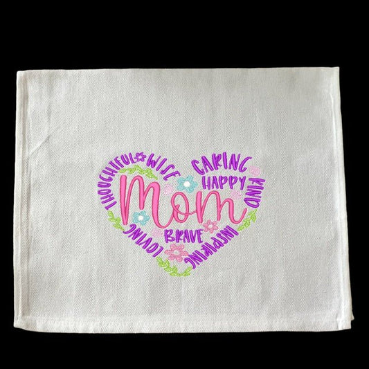 Embroidered Mom is Brave - Palm Tree Stitching & Design