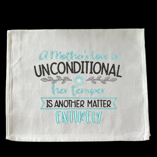 Embroidered Mom's Love is Unconditional - Palm Tree Stitching & Design