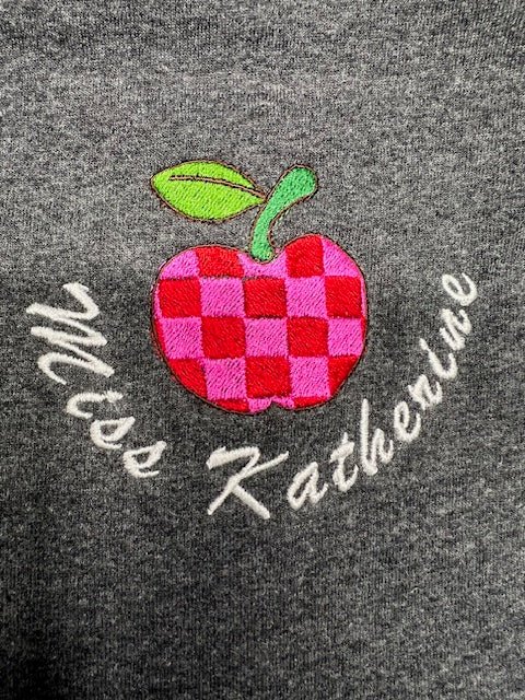 Embroidered Personalized Teacher Sweatshirt w/Elmo on sleeve - Palm Tree Stitching & Design
