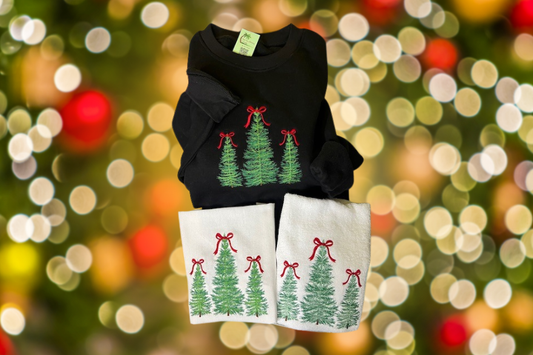 Festive trio of Christmas trees - Palm Tree Stitching & Design