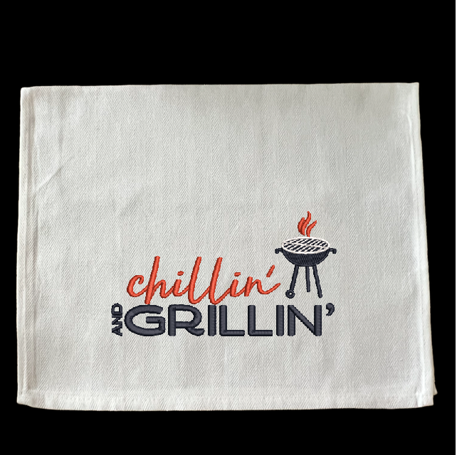 Embroidered Chillin' and Grillin'