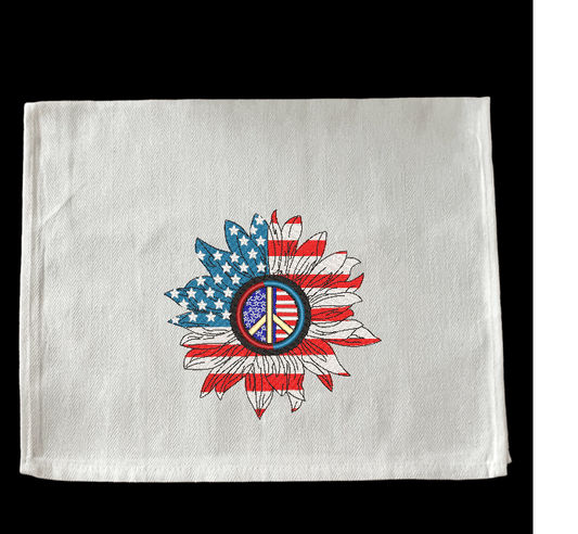 Embroidered American Sunflower - Palm Tree Stitching & Design