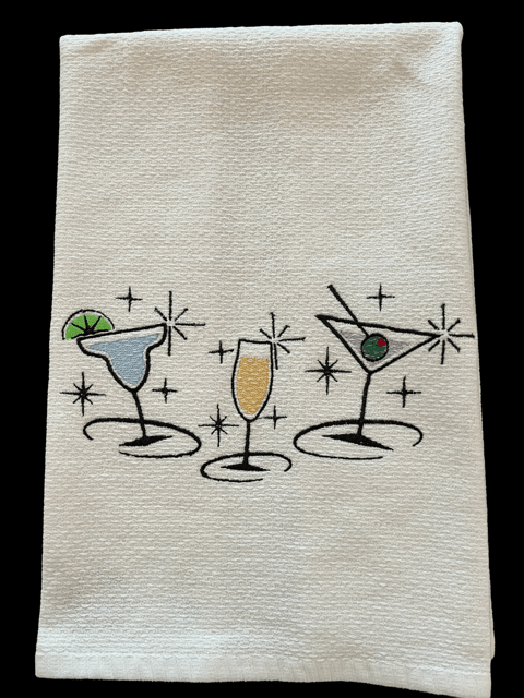 Embroidered Cocktails - Palm Tree Stitching & Design